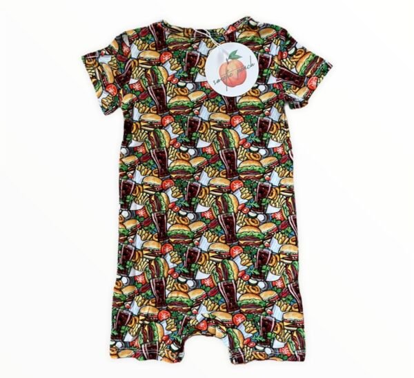 SweetiePeach Foodie Romper for Boys - Ultra-Soft Bamboo - Image 2